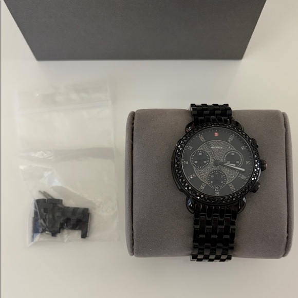 Michele Midnight Black Chronograph Watch - Picture 3 of 6